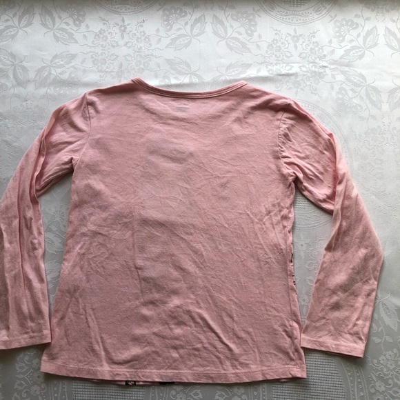 Sweet Kiss Pink Long Sleeves T-Shirt A Girl In Paris Girls Size 10/12 Top Casual - Picture 2 of 14